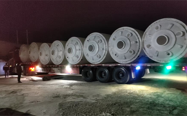 麦积锥底桶交付现场